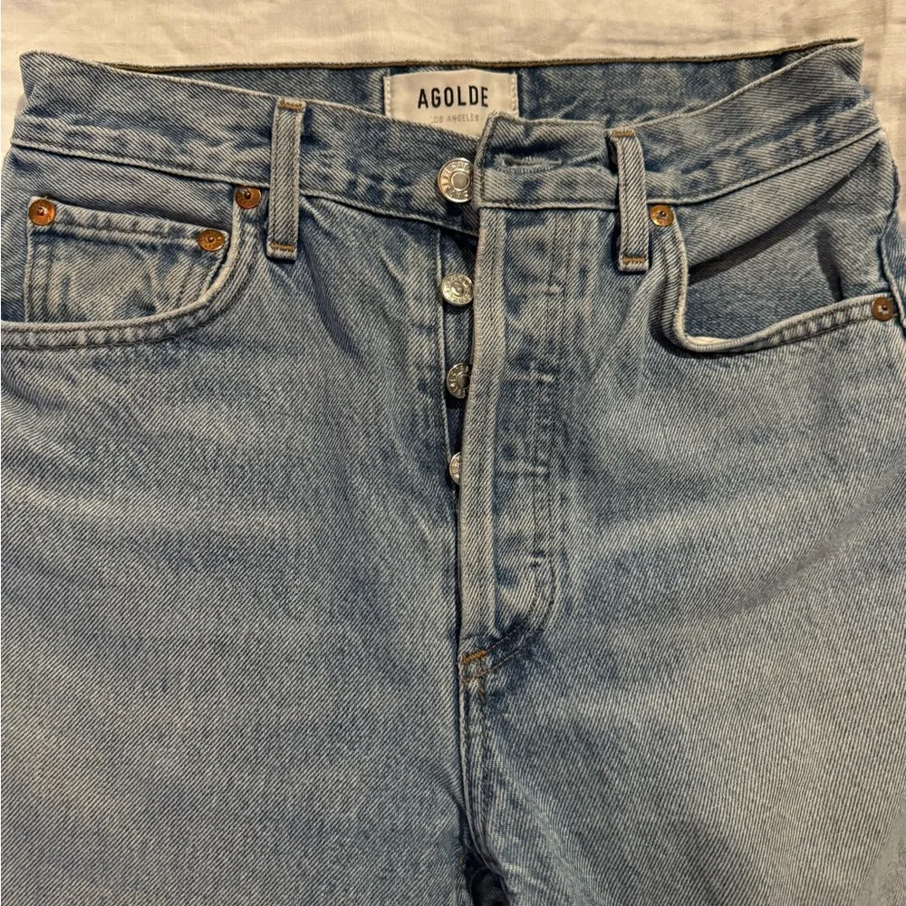 AGOLDE Riley High Rise Straight Crop Jeans - Picture 1 of 4